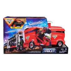 Monster Jam Official 2In1 Launch N Go Hauler Playset And Storage With Exclusive Monster Truck 164 Scale Kids Toys For Boys