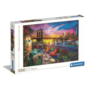 Clementoni 33552 Collection Manhattan Balcony Sunset 3000 Pieces Jigsaw Puzzle For Adultsmade In Italy Multicoloured