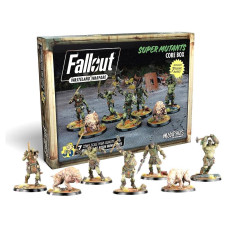 Modiphius Fallout Wasteland Warfare Super Mutants Core Box Updated 7 Unpainted Resin Miniatures Rpg Includes Scenic Bases