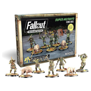 Modiphius Fallout Wasteland Warfare Super Mutants Core Box Updated 7 Unpainted Resin Miniatures Rpg Includes Scenic Bases