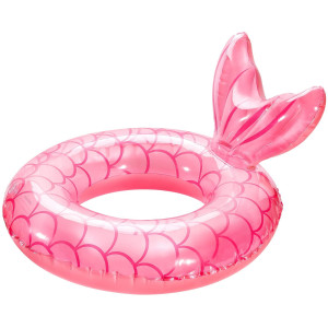 Heysplash Mermaid Pool Float Mermaid Tail Shaped Pool Swimming Float Tube Ring Floatie Summer Water Fun Beach Party Swimming P