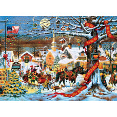 1000 Piece Jigsaw Puzzle Charles Wysocki Small Town Christmas Christmas Holiday Puzzle For Christmas Thanksgiving Holiday Ji