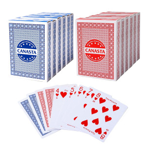 Gse 12Deck Canasta Cards With Point Values Includes Canasta And Hand Foot Game Rules Traditional Rummy Game Playing Cards F