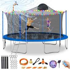 Tatub 14Ft Trampoline For Kids Recreational Trampolines With Safety Enclosure Net Basketball Hoop And Ladder Outdoor Backyard B