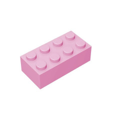 Classic Bulk Brick Block 2X4 100 Piece Building Brick Pink Compatible With Lego Parts And Pieces 3001 Creative Play Set Com