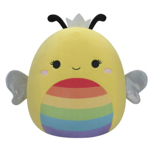 Squishmallows Original 12Inch Sunny Honey Bee With Rainbow Belly And Silver Crown Mediumsized Ultrasoft Official Jazwares Plu