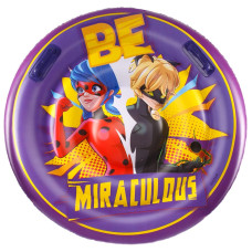 Miraculous Ladybug Officially Licensed Pool Float Raft Inflatable Tube 34 Inches Cat Noir And Ladybug Filled With Glitter