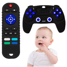 2Pcs Silicone Baby Teething Toys Remote Control Remote Control Game Controller Silicone Teething Toy For Babies 612 Months