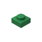 Classic Building Bulk 1X1 Plate, Green Plates 1X1, 200 Piece, Compatible With Lego Parts And Pieces 3024(Color:Green)