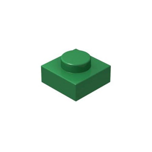 Classic Building Bulk 1X1 Plate, Green Plates 1X1, 200 Piece, Compatible With Lego Parts And Pieces 3024(Color:Green)