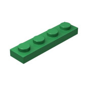 Classic Building Bulk 1X4 Plate, Green Plates 1X4, 100 Piece, Compatible With Lego Parts And Pieces 3710(Color:Green)