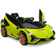 Olakids Kids 12V Licensed Lamborghini Sian Ride On Car Electric Vehicle For Toddler With Control Remote Battery Powered Toy Wi