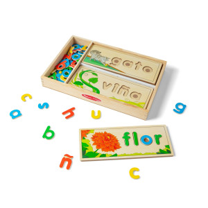 Melissa Doug Spanish See Spell Educational Language Learning Toy Fsc Certified