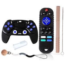 Montessori Remote Control Game Controller Teething Toys For Babies 612 Months Silicone Sensory Chew Toys Softtextured For T