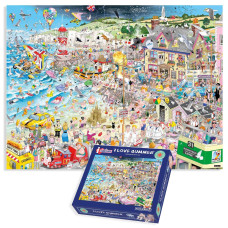 1000 Piece Jigsaw Puzzle I Love Summer British Seaside Village By Mike Jupp Size 26 Inch X 20 Inch