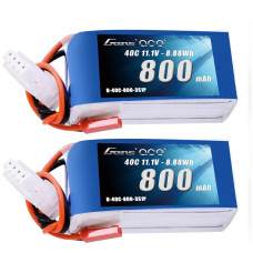 Gens Ace 3S 800Mah 111V 40C Lipo Battery Pack With Jst Plug2 Pcs