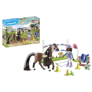 Playmobil Horses Of Waterfall Jumping Arena With Zoe And Blaze