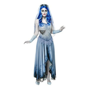 Rubie'S Women'S Corpse Bride Emily Costume Dress And Veil, As Shown, Large