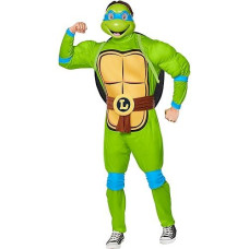 Inspirit Designs Teenage Mutant Ninja Turtles Adult Classic Leonardo Costume Deluxe | Officially Licensed | Cosplay Costume | Group Costume | Deluxe Costume, Xl