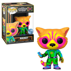 Pop Guardians Of The Galaxy Vol3 Exclusive Rocket Black Light Vinyl Figure