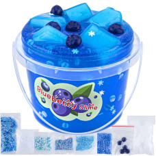 Clear Slime Blueberry Slime For Kids With Jelly Cubes Crunchy Slime With 8 Slime Add Ins Non Stick Slime For Kids Party Favor