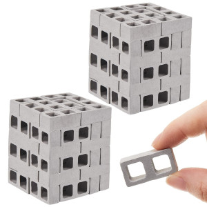 Deekin 100 Pcs Mini Cinder Blocks 112 Scale Mini Bricks Miniature Building Blocks For Dollhouse Accessories Diy Construction To