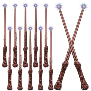 Jerify 10 Pieces Magic Wizard Wands Sound Illuminating Toy Wand 146 Inch Witch Wand For Kids Halloween Birthday Gifts Cosplay P