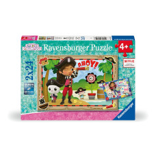 Ravensburger Childrens Puzzle 05710 Gabbys Dollhouse 2X24 Teile Gabbys Dollhouse Puzzle For Children From 4 Years