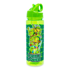 Teenage Mutant Ninja Turtles Water Bottle With Flip-Up Straw Holds 20 Ounces