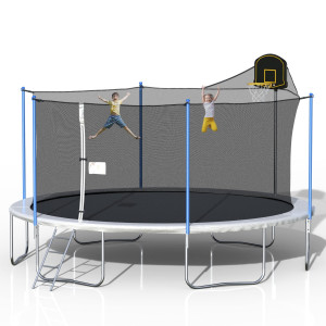 Morhome 16Ft Jump Recreational Trampolines With Safety Enclosure Net Fitness Trampolinecombo Bounce Jump Trampoline Outdoor