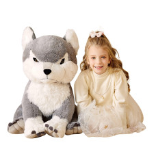 Earthsound Giant Wolf Stuffed Animal Plush Toy 23 Large Jumbo Cute Soft Toys Big Size Huge Fluffy Plushy Oversized Fat Plushie