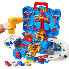 Or Or Tu 2023 New Race Track Car Garage Parking Adventure Toy Cars Playsets With 4 Cars Best Gifts Age 4 5 6 7 Years Old Boys G