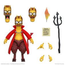 Super7 Ultimates The Simpsons Devil Flanders 7 The Simpsons Action Figure With Accessories Classic Tv Show Collectibles And