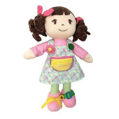 Linzy Toys 16" Educational Doll/Adorable Plush Doll Comes With A Removable Outfit Packed With Closures-Perfect For Testing A Little One'S Problem Solving And Motor Skills