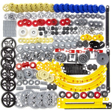 Habow 233Pcs Technicparts Technicgears Axlepinconnector Compatible With Legotechnic Technic Cam Worm Cogs Gears Steering Pa