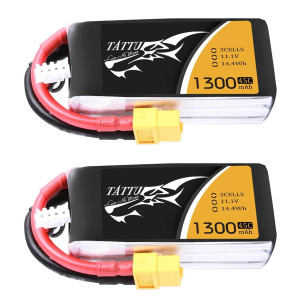 Tattu Lipo Battery Pack 1300Mah 45C 3S 111V With Xt60 Plug2 Pcs