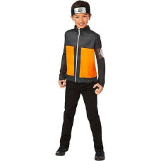 Inspirit Designs Naruto Shippuden Kids Naruto Costume Kit | Officially Licensed | Anime Costume | Cosplay Costume | Ninja Costume, Xl