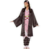 Inspirit Designs Demon Slayer: Kimetsu No Yaiba Adult Nezuko Komada Costume | Officially Licensed | Cosplay Costume | Group Costume | Anime Costume