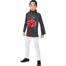 Inspirit Designs Naruto Shippuden Kids Akatsuki Costume Kit | Officially Licensed | Anime Costume | Cosplay Costume | Ninja Costume, X-Large