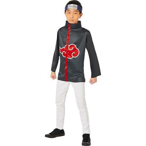 Inspirit Designs Naruto Shippuden Kids Akatsuki Costume Kit | Officially Licensed | Anime Costume | Cosplay Costume | Ninja Costume, X-Large