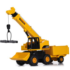 Sasbsc Construction Crane Toys For 38 Year Old Boys 3 In 1 Toy Trucks With Sounds Friction Power Transport Dump Truck Bulldozer