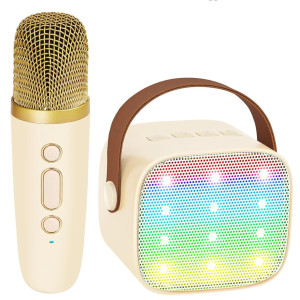 Yll Mini Karaoke Machine With 2 Wireless Microphones For Kids Adults Portable Bluetooth Speaker Gift For 4 5 6 7 8 10 11