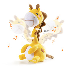 Tumama Dancing Talking Giraffe Toy Mimicking Twisting Electronic Soft Plush Giraffe Toy With Record Repeating What You Say S