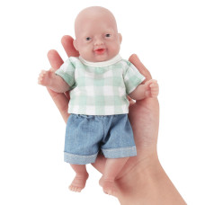 Vollence 7 Mini Full Body Silicone Baby Dollsnot Vinyl Dollstiny Miniature Real Full Body Silicone Reborn Baby Dolls For Chil