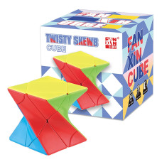 Yunteng Cube Twist 3X3 Stickerelss Speed Cube Vivid Color Magic Puzzle Toys Twist And Tilt