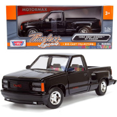 Motormax 1992 Gmc Sierra Gt Pickup Truck 124 Diecast Model Car Black 73204