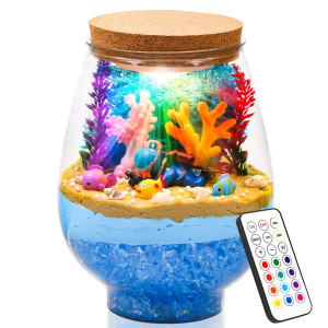 Magiclub Lightup Terrarium Arts And Crafts Kit For Kidsremote Birthday Gifts Toys For Toysmake Your Own Mermaid Night Light A