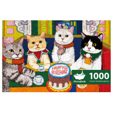 Puzzles For Adults 1000 Pieces Momibook Jigsaw Puzzles Of Birthday Cat Painting Image 75X50Cm295X197 Toys Game Puzzl