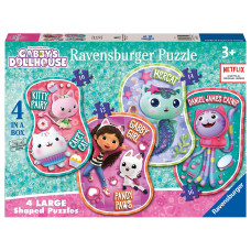 Ravensburger Gabbys Dollhouse Puzzle Puzzle Shaped Collection 4 In A Box 4 Puzzle Of 10 12 14 16 Pieces Puzzle For Kids