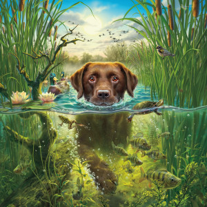 Ceaco Mark Fredrickson Chocolate Lab 550 Piece Jigsaw Puzzle